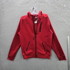 Fox Racing Men Hoodie M Red Embroidered Fleece Fox Logo‎ FOXTECH Activewear